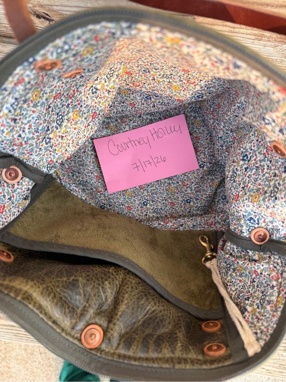 Meanwhile Back on the Farm Olive Green 2.0 Backpack - Picture 3 of 4